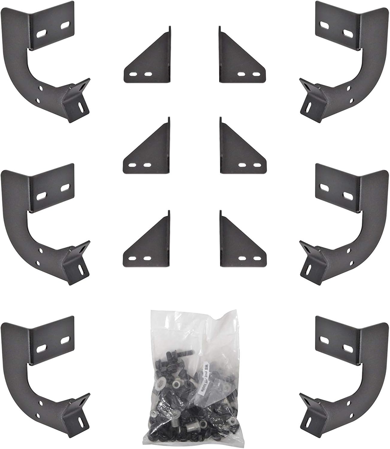 Dee Zee DZ 66336 Hex Side Step Bracket Kit, Black