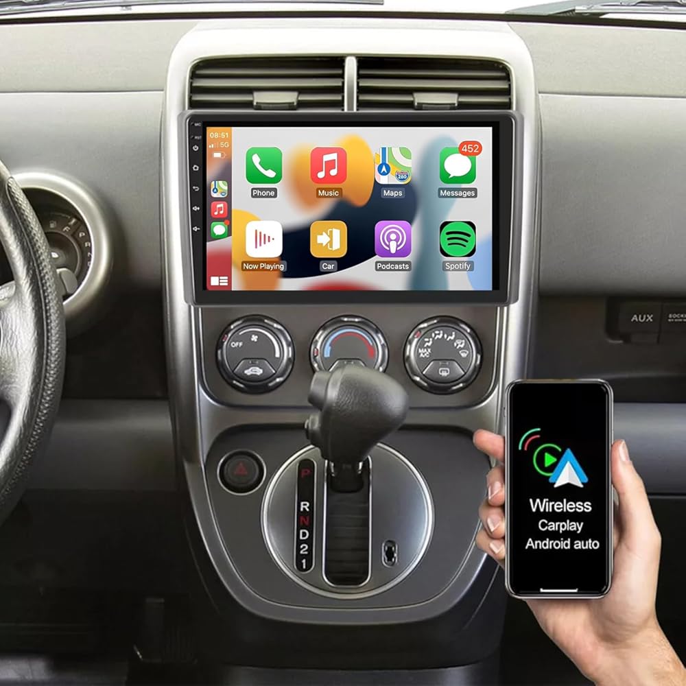 Android 14 Double Din Car Radio Compatible with Honda Element 2003 2004 2005 2006, 4G+64G 10