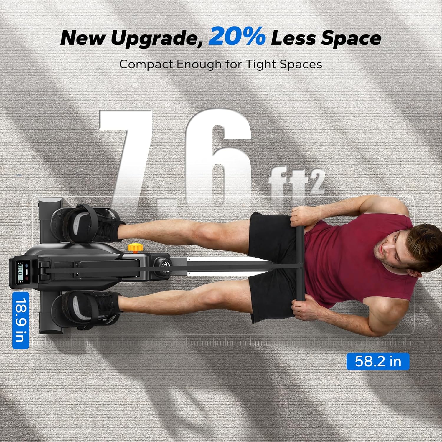 MERACH Foldable Rowing Machines for Home, Magnetic Rowing Machine with 16-Level, Compact Row Saves 20% Space, 350 LBS Load Capacity, Free MERACH App and 1000+ Champion Coaching Course & Games