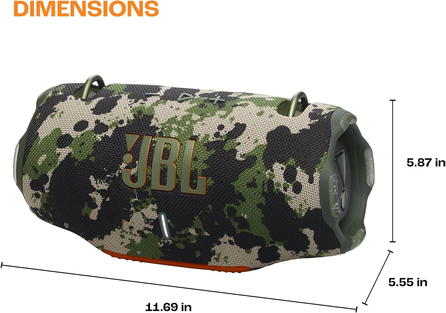 JBL Xtreme 4 - Portable Bluetooth Speaker, Powerful Sound and Deep Bass, IP67 Waterproof, 24 Hours of Playtime, Powerbank, Auracast for Multi-Speaker Pairing (Camo)
