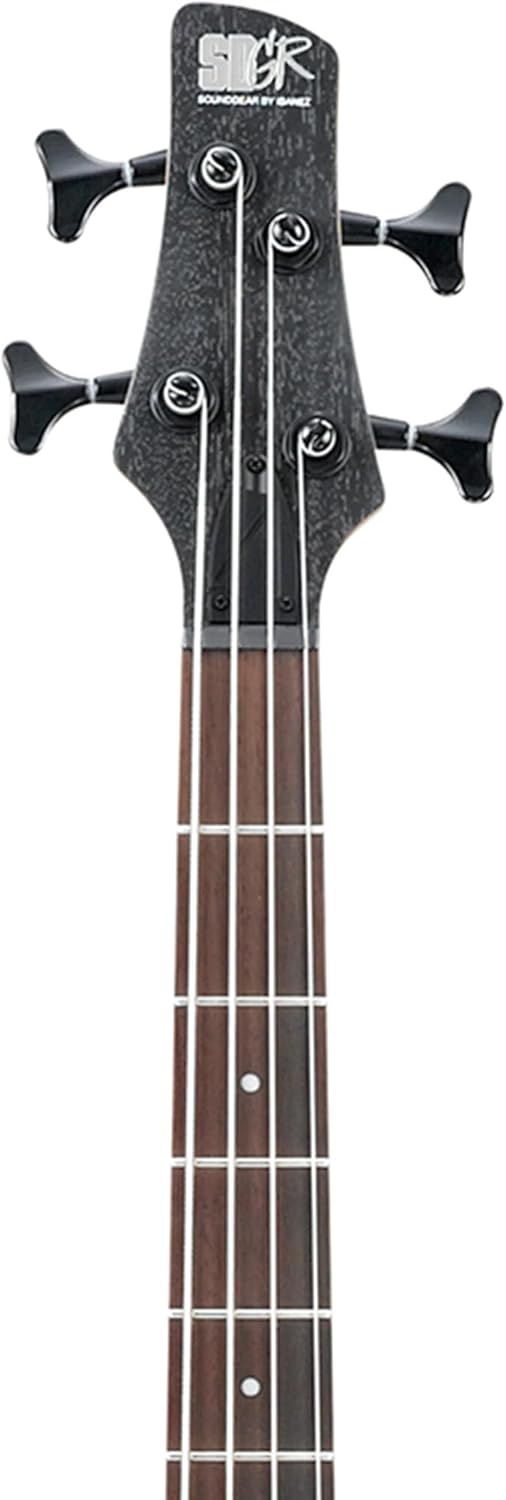 Ibanez SR300E SR Standard Electric Bass - Weathered Black Bundle with Gig Bag, Tuner, Strap, Cable, Austin Bazaar Instructional DVD, and Polishing Cloth