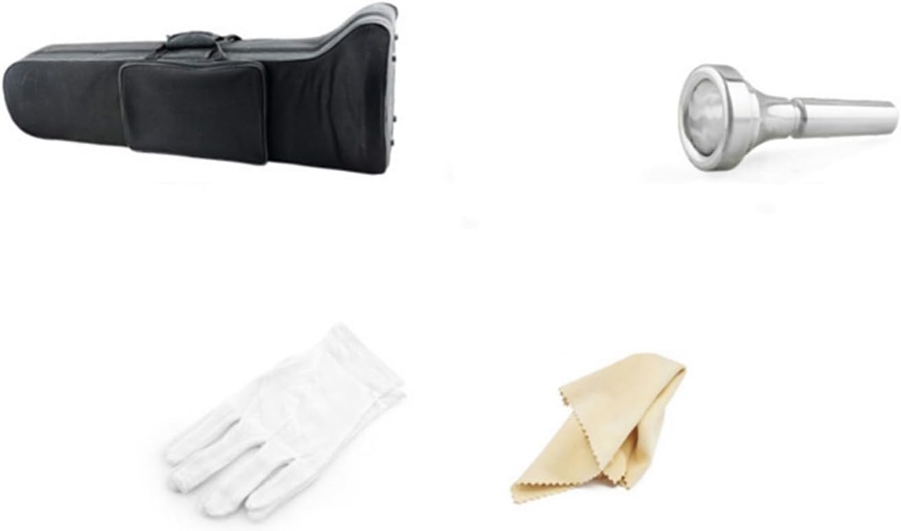 Adult Trombone Instrument Professional Trombone Tenor Transposition B/F Key Beginner Playing Practice Instrument(3)