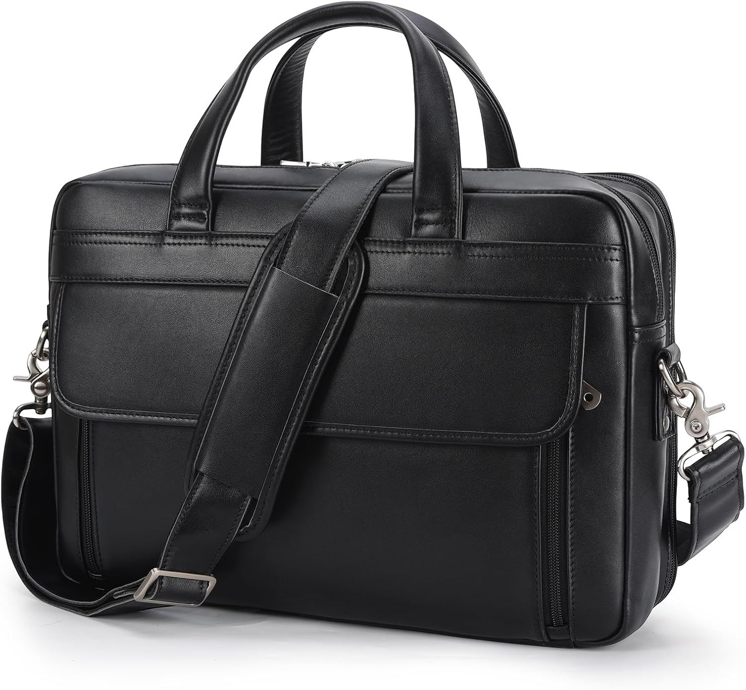 Masa Kawa Leather Briefcase for Men 15.6