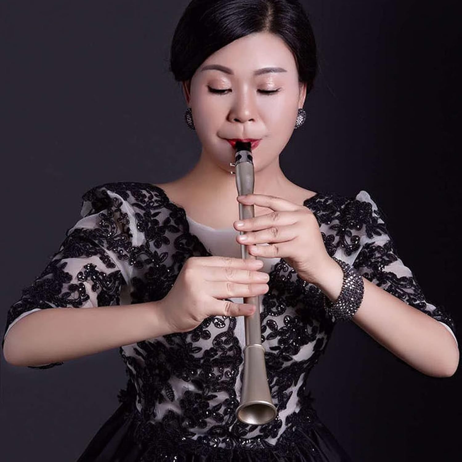 Pocket Saxophone ABS Sax Mini Portable Saxophone Little Saxophone with Carrying Bag Woodwind Instrument Student Saxophone (Color : E)