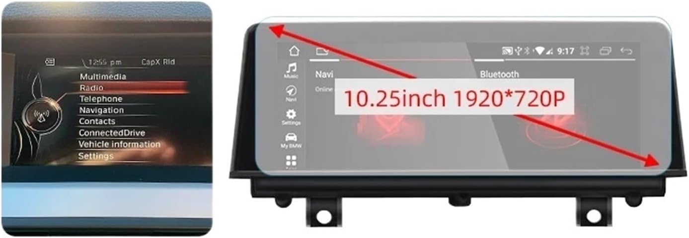 Wireless Carplay Android 14 1 2 3 4 Series F20 F21 F22 F30 F31 F32 F33 F34 F36 Car Multimedia Player Display Screen(F30 4G32G NBT)