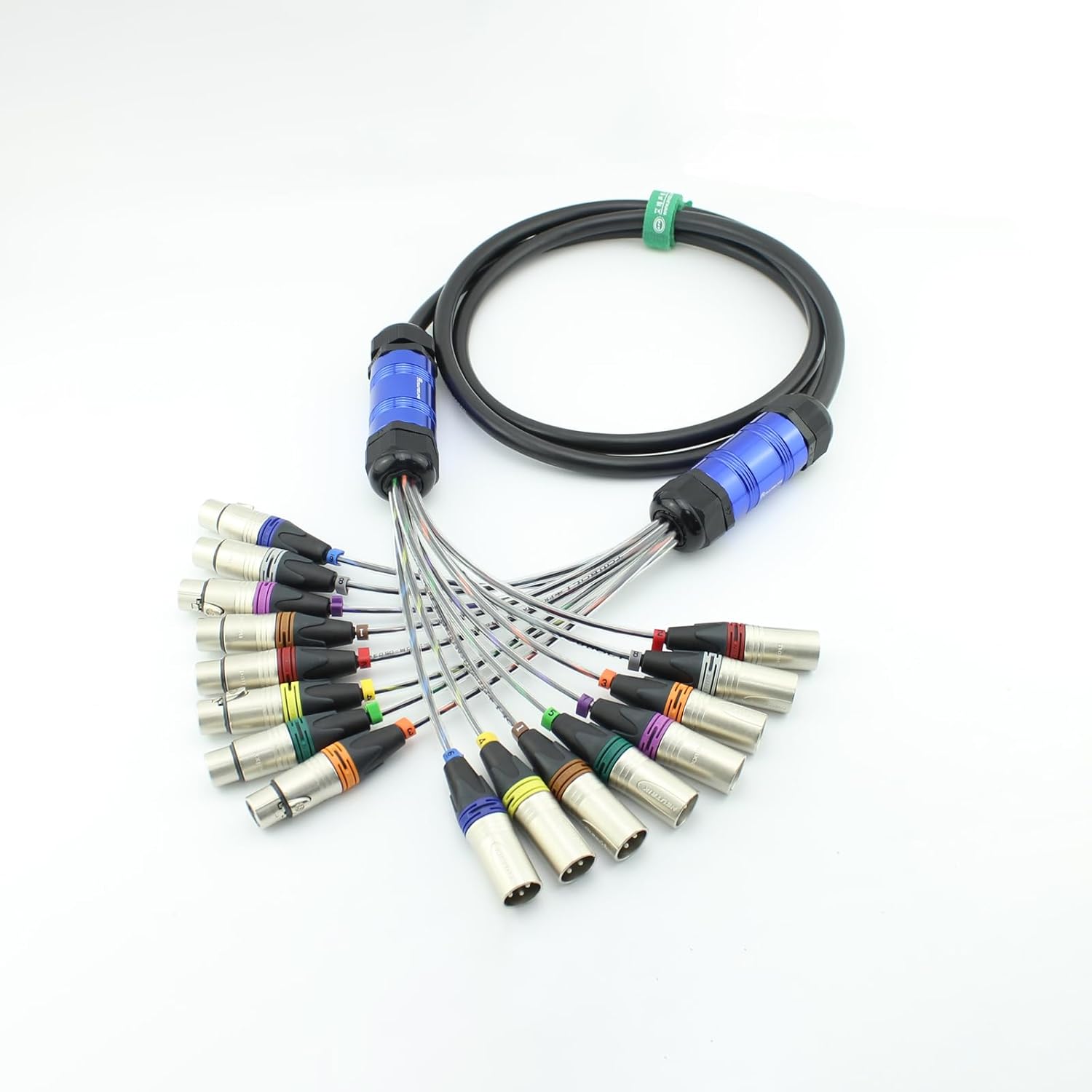 Hand-Welding XLR Snake Cable 8 Channel Male to Female Balanced Microphone Cable, for Stage Recording Studio Live Mobile Performance Signal Line, Made by Canare MR202-8AT, Neutrik NC3MXX NC3FXX