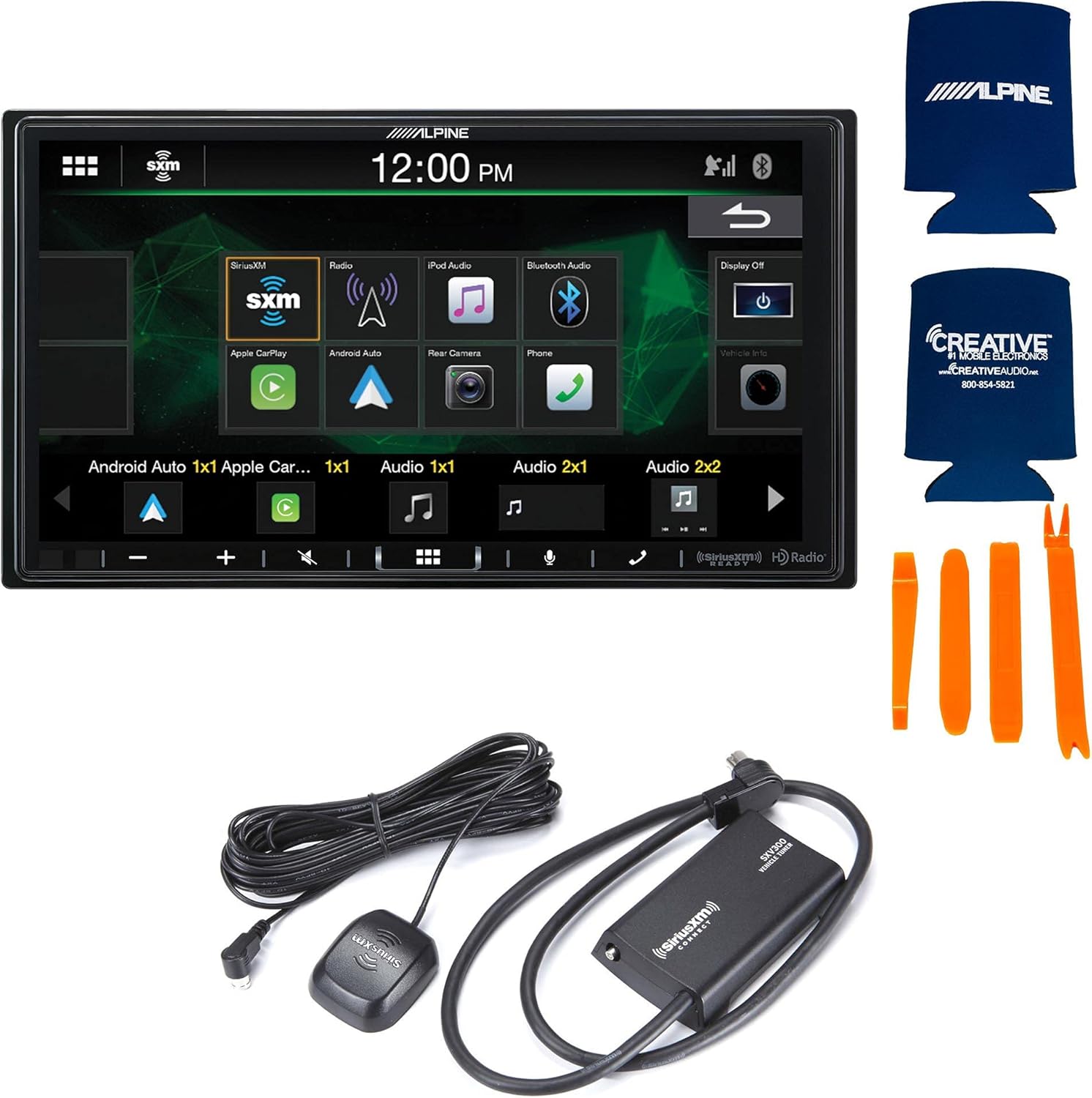 Alpine i407-WRA-JK 7in in-Dash Digital Receiver with SXV300v1 Satellite Radio Tuner Compatible with 07-17 Jeep Wrangler