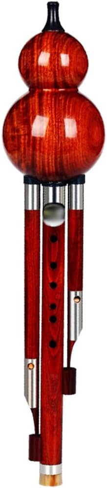 Flutes Musical Instruments Gourd Musical Instrument Beginner Professional Playing The Gourd Mahogany Sound Tube Soft Tone Send Lanyard and Box (Color : Red, Size : G-Key)