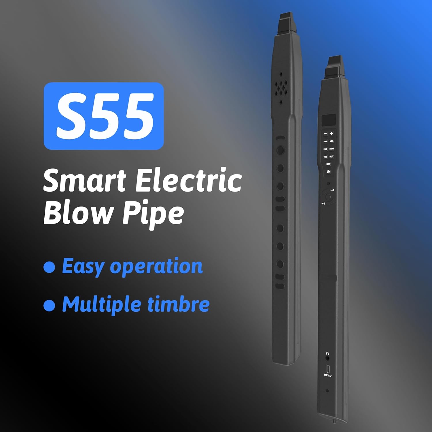 Mini Electric Saxophone Digital Wind Instrument,Small Light Portable Electronic Blowpipe S1