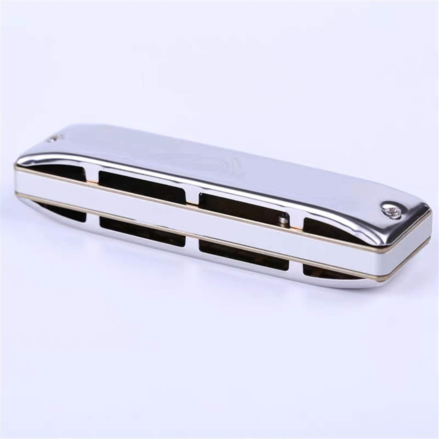 Harmonica Diatonic Harmonica 10 Holes Blues Harp Key C Brass Reeds Stainless Steel Cover Aluminum Comb (Color : Key F)