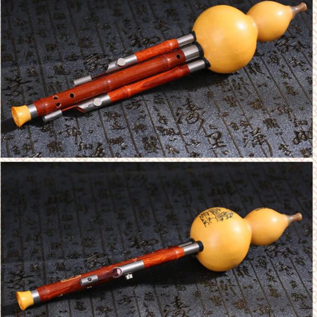 Musical Instruments Mahogany Cucurbit Musical Instrument Beginner Adult Playing The Cucurbit Flute C Lowered, B, G, F, Cucurbit Flute Professional Playing Cucurbit Flute With Chinese Knot And Box