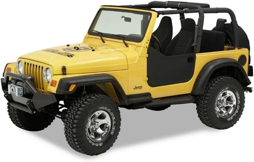 Bestop Lower Fabric Doors - Jeep '97-06 Wrangler TJ (Black Diamond)