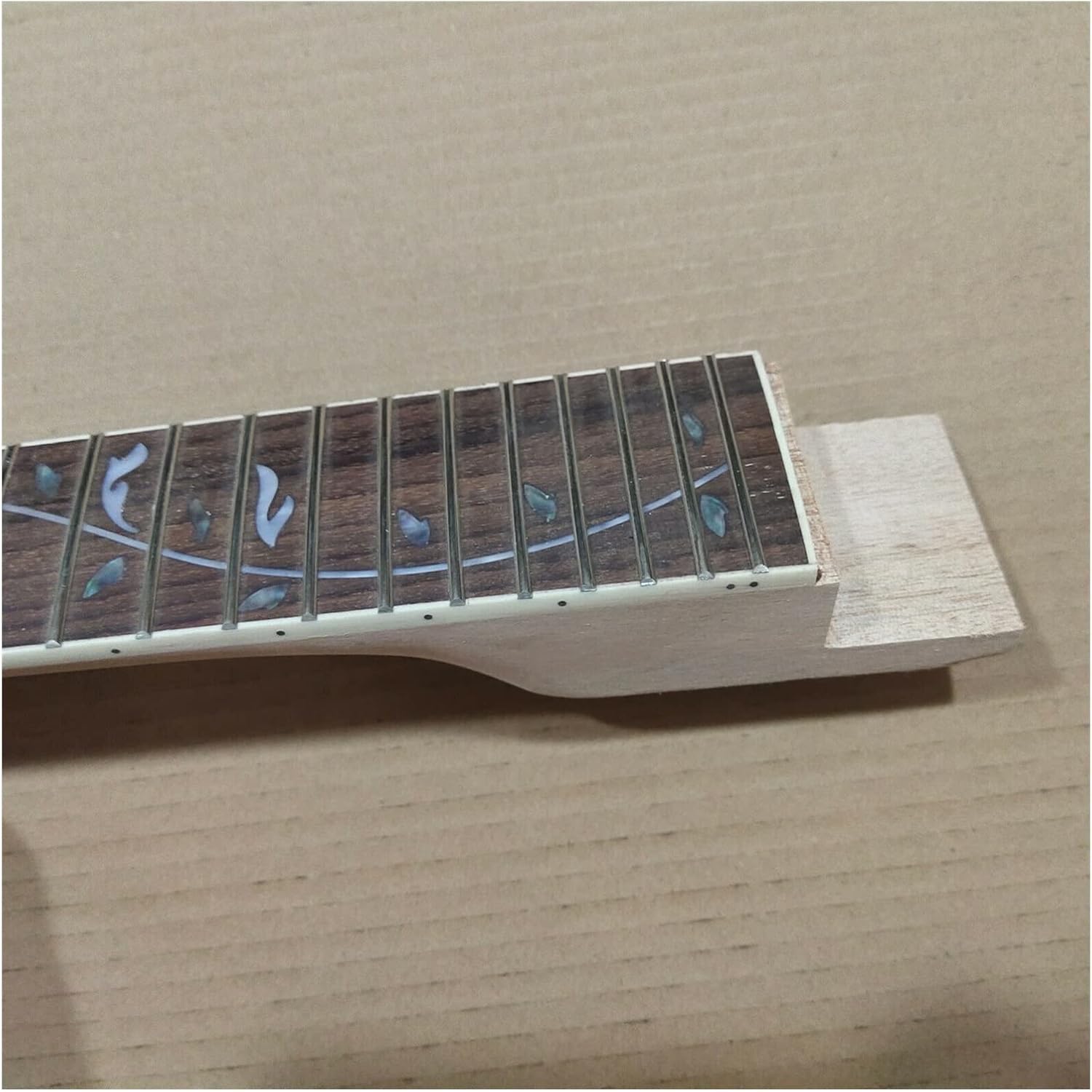 TSTS Unfinished Electric Guitar Neck Mahogany 24 Fret Parts Set-in Guitar Neck 25.5 Inch Guitar ​Neck Replacement