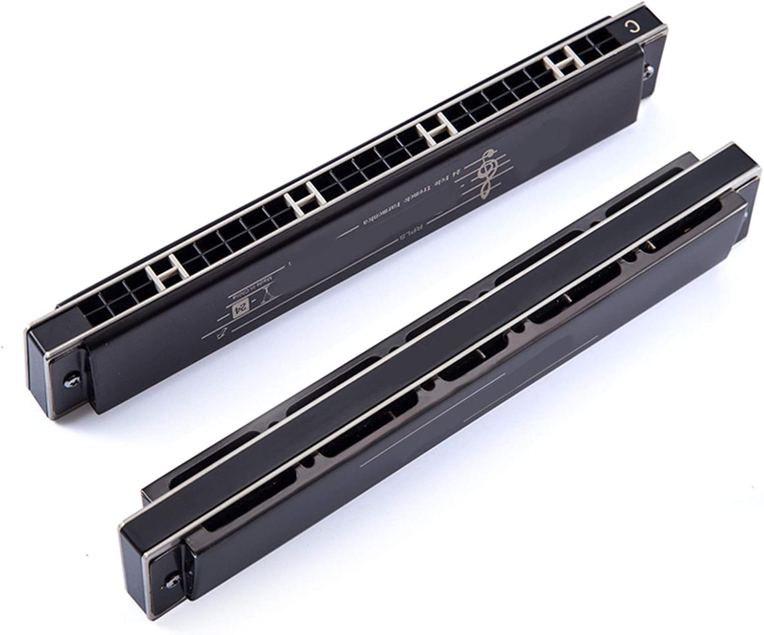 SUOFEILAIMU 24 Holes Harmonica Professional Performance Mouth Organ Woodwind Instruments Musical Key of C/D/E/F/G/A/B (Color : Light Yellow)