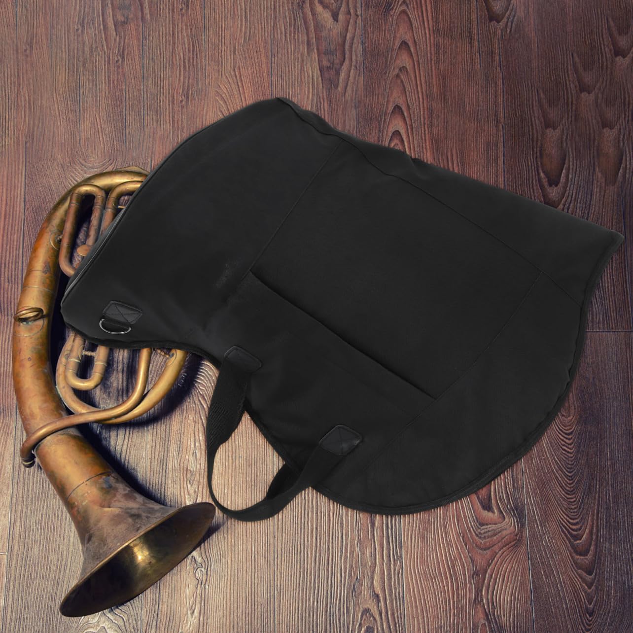 Milisten French Horn Carry Bag Oxford Accessory Pockets Easy Strap Random Color