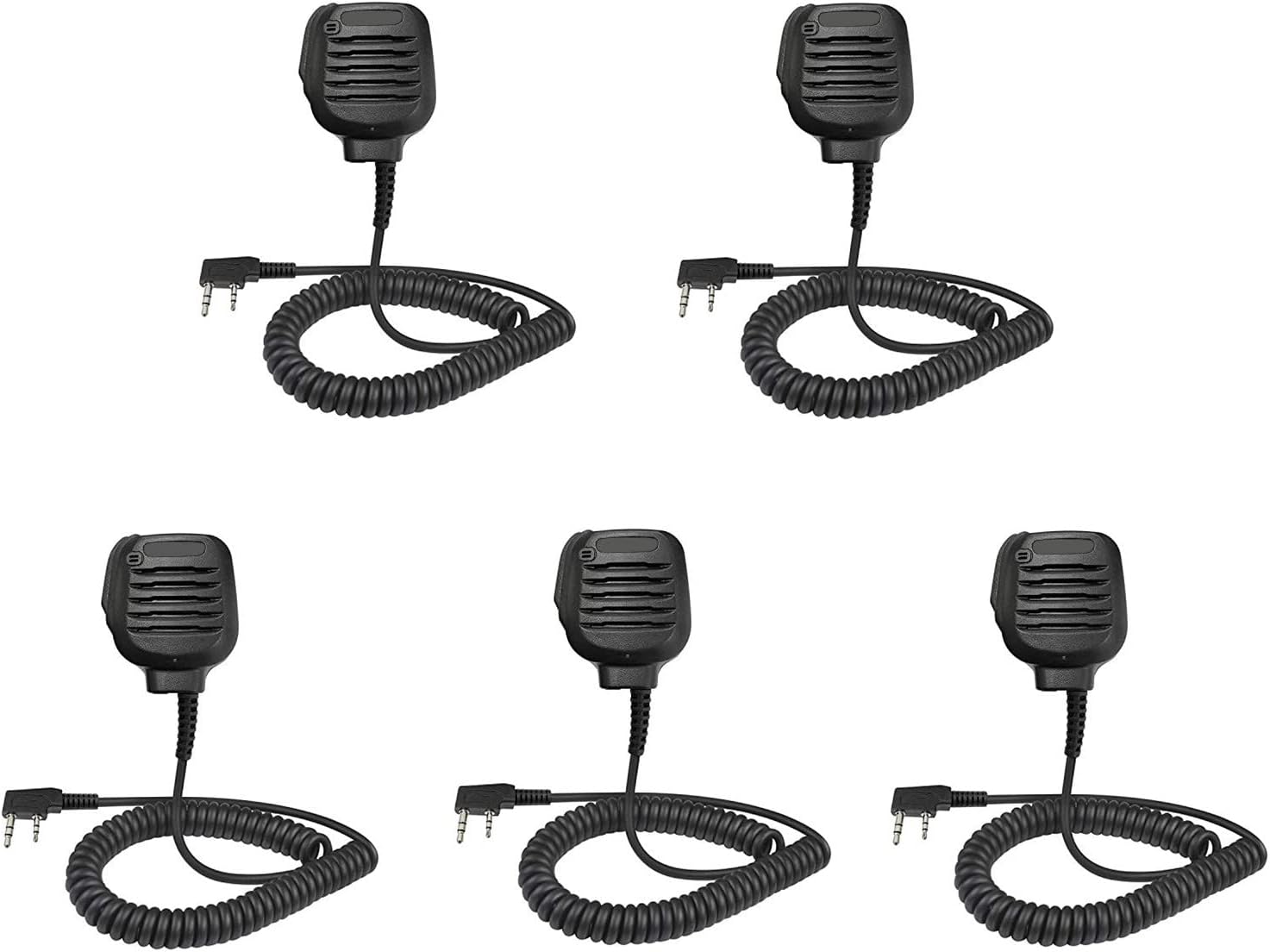 5 Pack KMC-45D KMC-45 Heavy Duty Military Spec Speaker Microphone with Earpiece Jack Compatible for NX220 NX240 NX340 NX-1200 NX-1300 TK-208 TK-240 TK-250 TK-255 TK-260 TK-270 TK-278 Radio KMC-21
