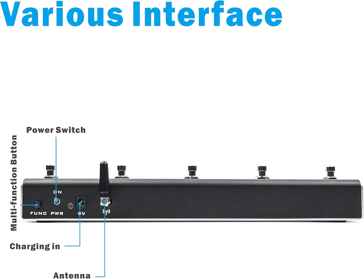 XSONIC Airstep Lite MIDI, HID Wireless Controller with 5 Footswitch, 300H Playtime, Support DAW(Cubase, Ableton Live), Plugin(Bias Fx, Neural DSP), Youtube Video, Page, Atem, Hands Free Controller