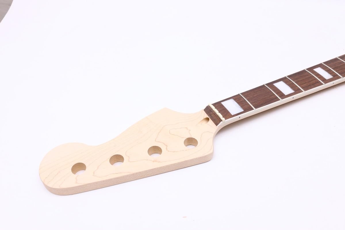 B13 Right Hand 4 STRING Bass Guitar Neck 20 Fret 34 Inch Maple Rosewood BLOCK Inlay Nut Width 38 Heel Width Mm 64mm
