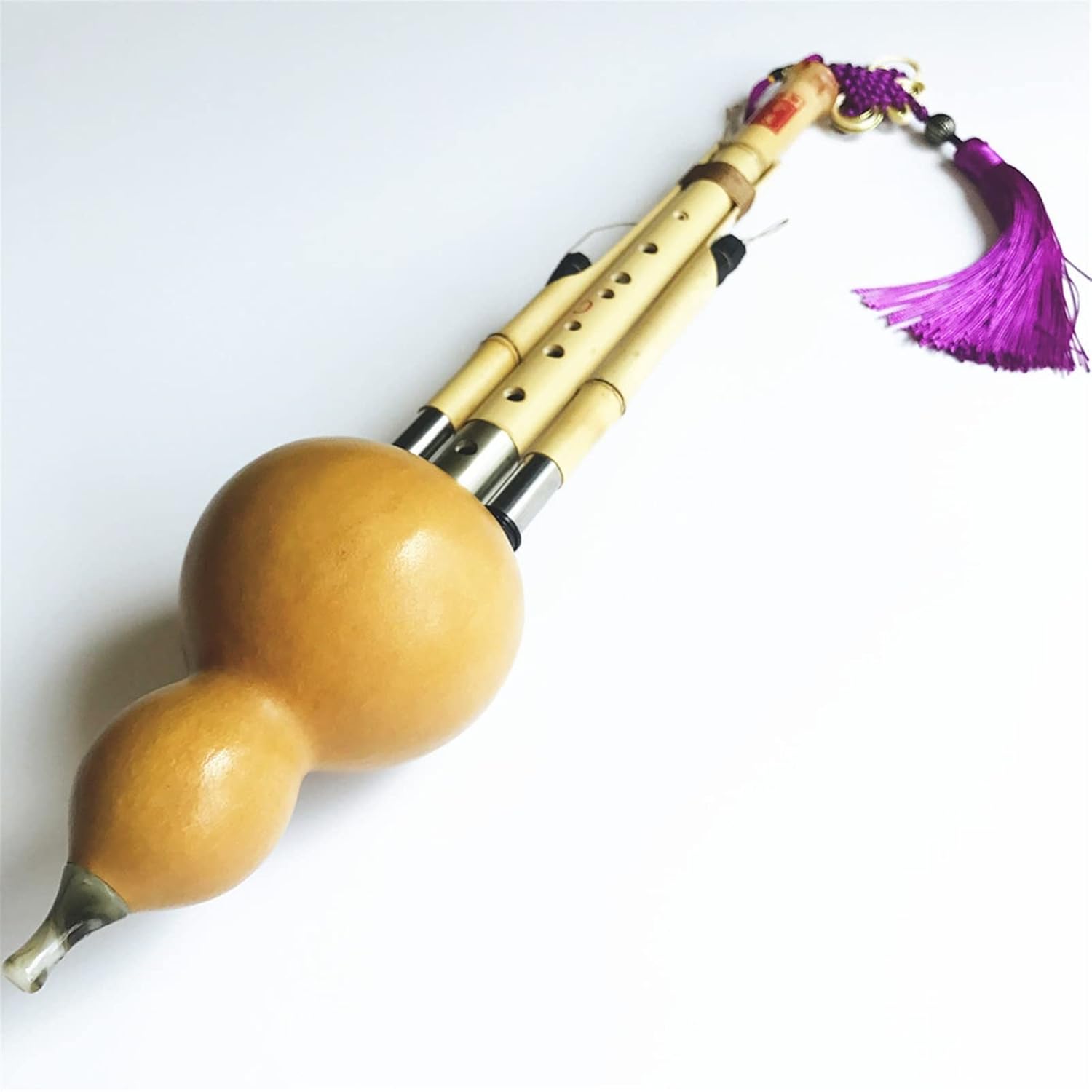 FLFL Hulusi Handmade Hulusi Cucurbit Flute 7&9 Holes Musical Instrument Key of BB/C/F/G with Case (Color : BB Tone)