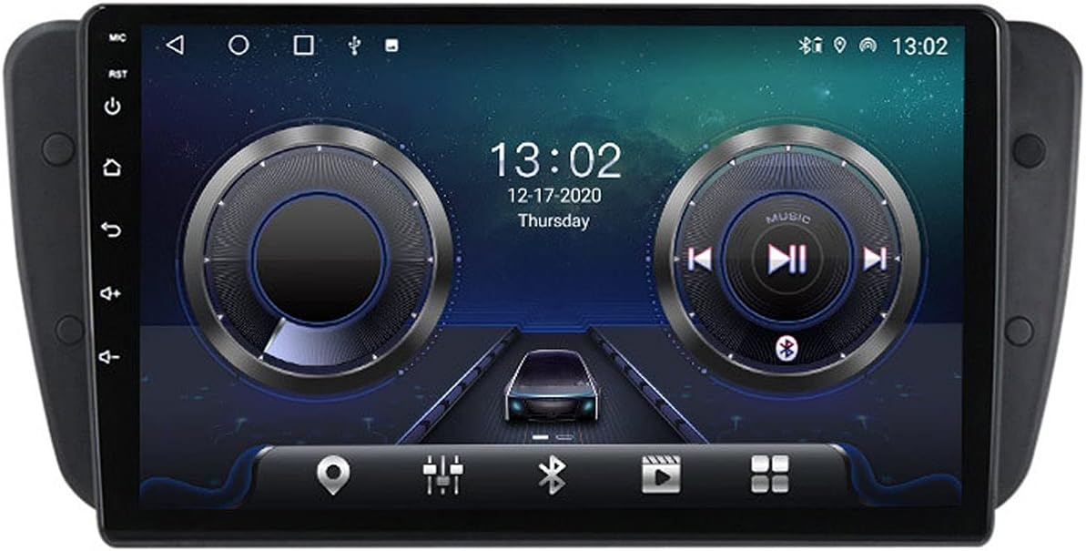 2 Din Bluetooth Car Radio for Seat Lbiza 2009-2013 Android Touch Screen 9'' Car Stereo FM/AM Radio Receiver with USB/Backup Camera Support Steering Wheel Control WiFi Carplay