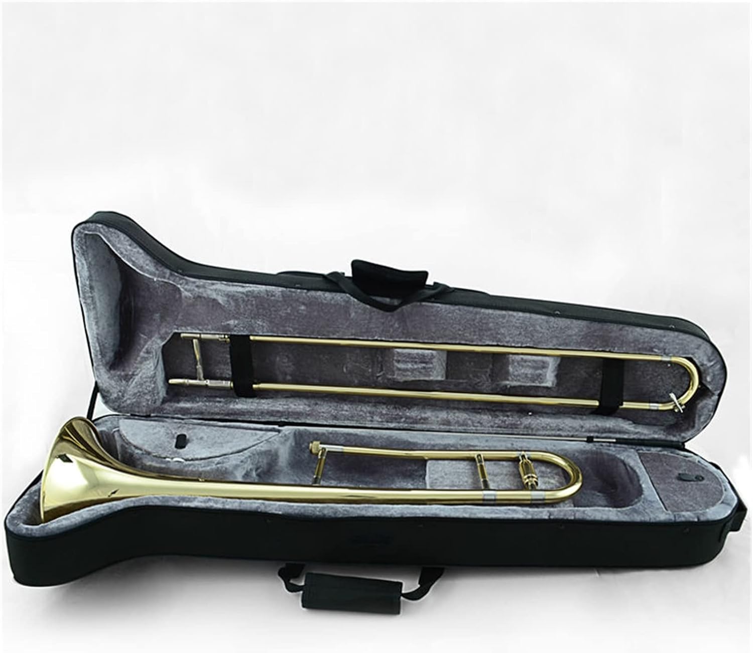 KESHUO Standard Trombone Professional Alto Trombone B Flat Gold Lacquer Brass Trombone Wind Instrument