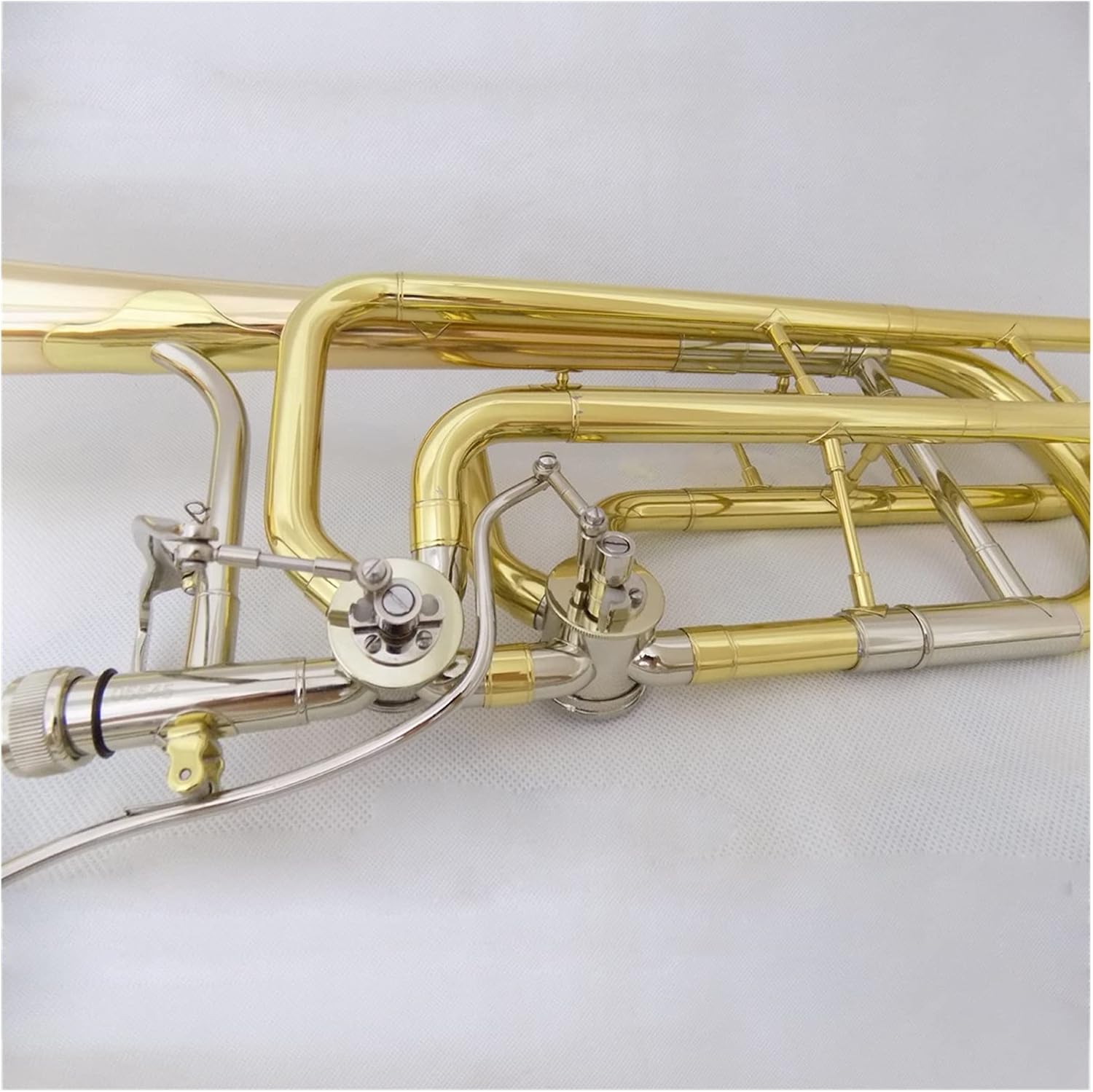 Student Trombone Bb/F/EB/D Bass Trombone Musical Instruments Gold Brass Trombones Rotor Slide Trombones Lacquer with Mouthpiece Case Trombone Kit