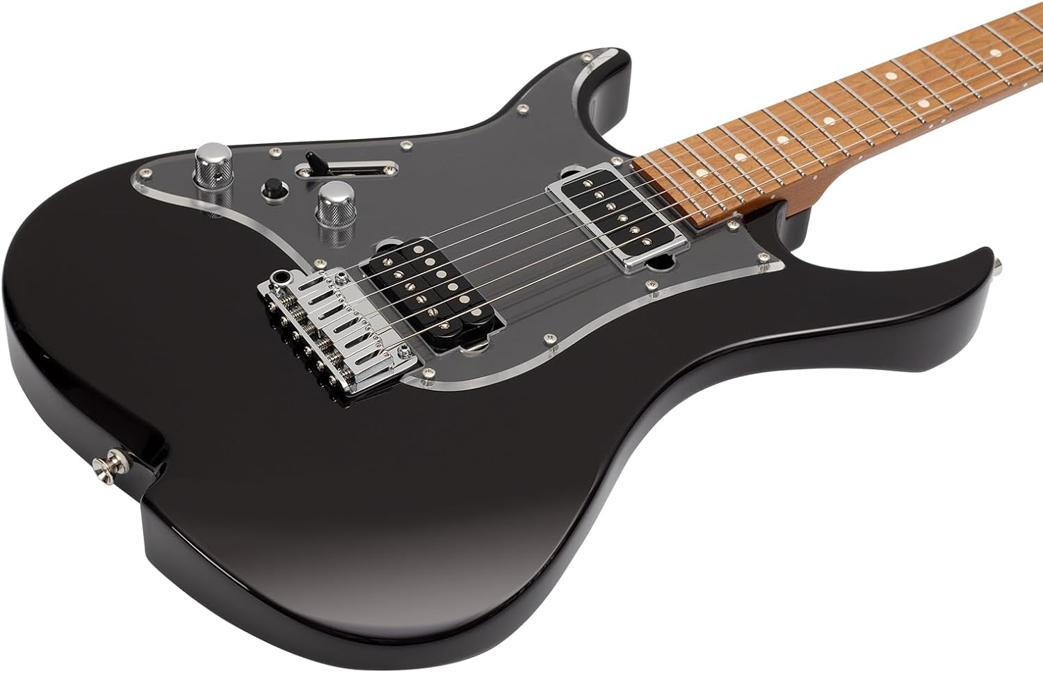 Vola Electric Guitar OZ MRM J1 LH Malbec Black Metallic Gloss Handmade in Japan MIJ Roasted Maple Neck Stainless Steel Frets Gotoh Bridge Gotoh Locking Tuner Signature model 6 Strings Modern C Neck