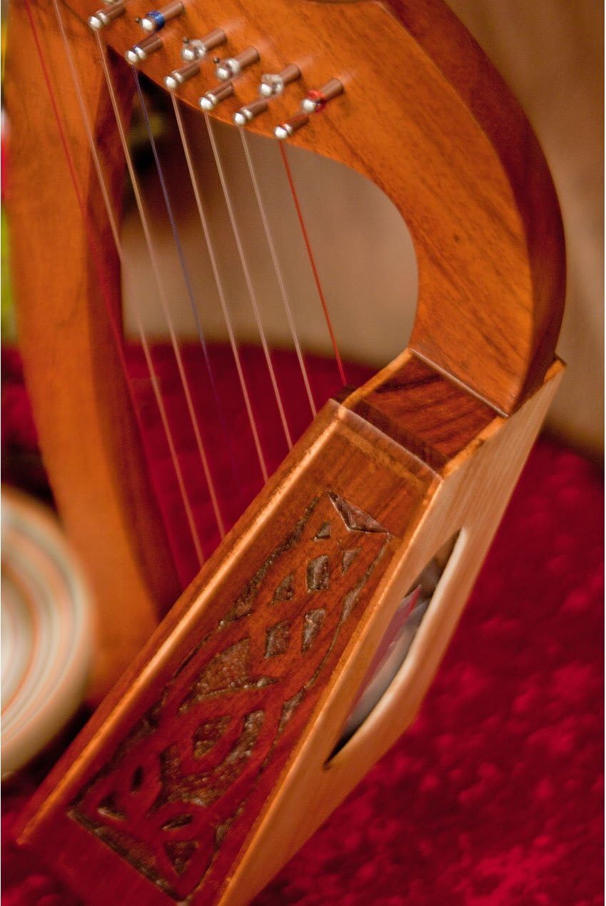 Roosebeck Lily Harp, 8 Strings, Knotwork