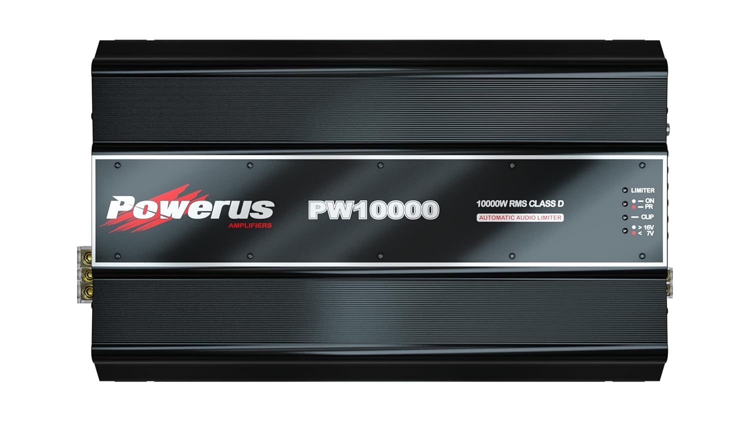 PW10000 0.5 Ohm Full Range 1 Channel Class D Car Amplifier, 10800W RMS @12.6V / 11900W @14.4V, Monoblock, Bass Boost, HPF/LPF Crossover, Automatic Audio Limiter
