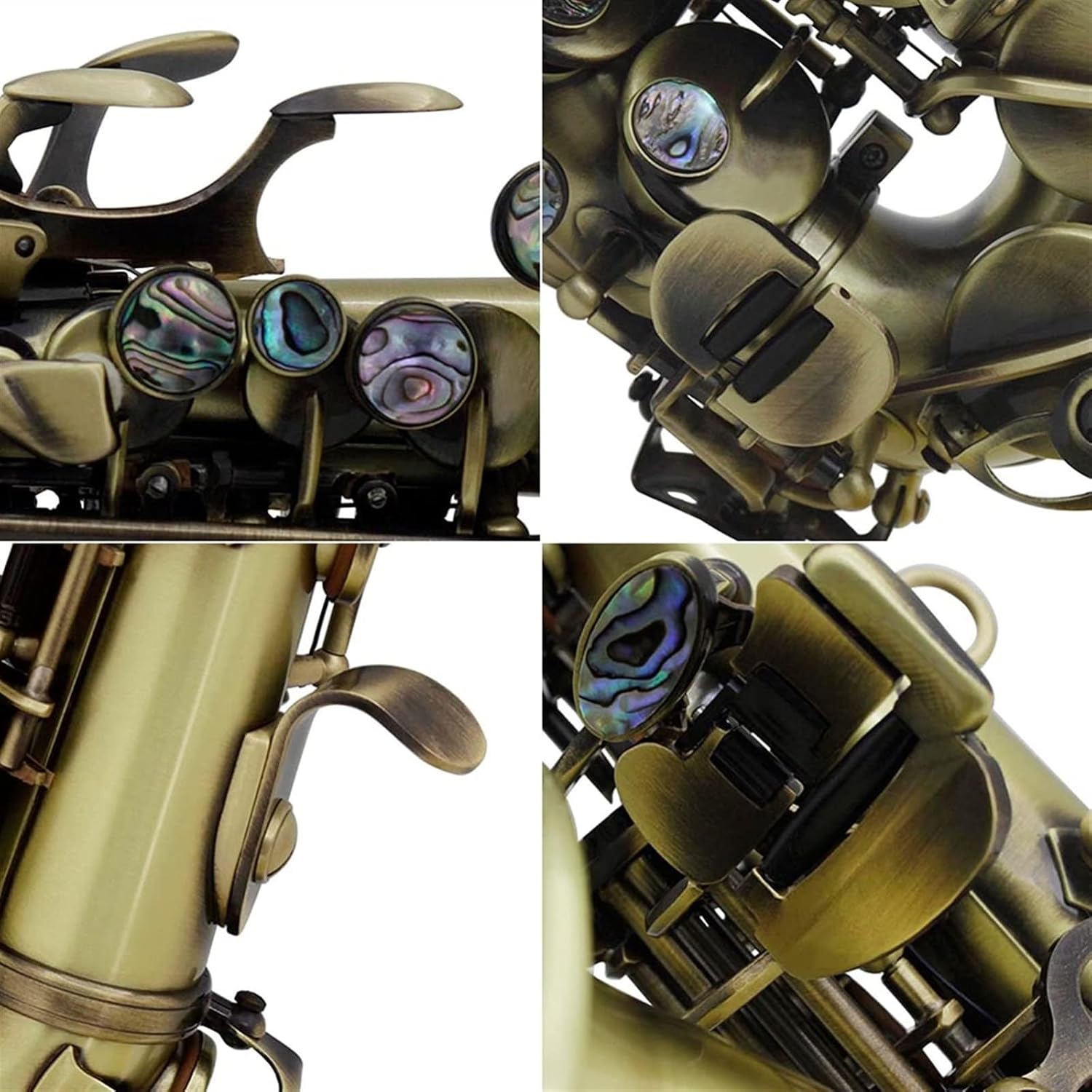 Saxophones Vintage Style Bb Saxophone Brass Material Woodwind Instrument with Case Gloves Cleaning Cloth Brush Sax Strap Mouthp Beginner Sax