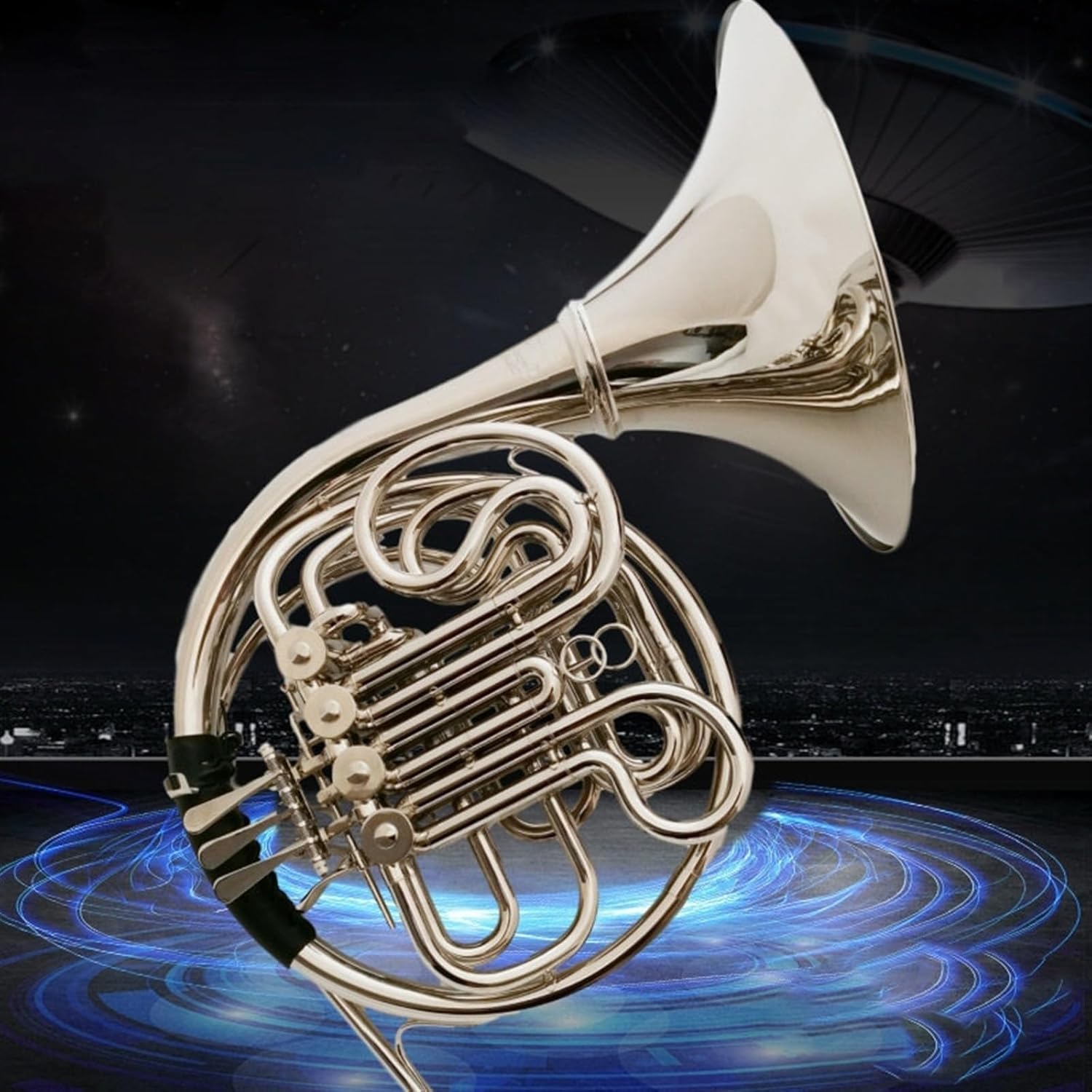 Brass French Horn Brass 4-key Double French Horn Instrument Split B/F Nickel-plated Beginner Band