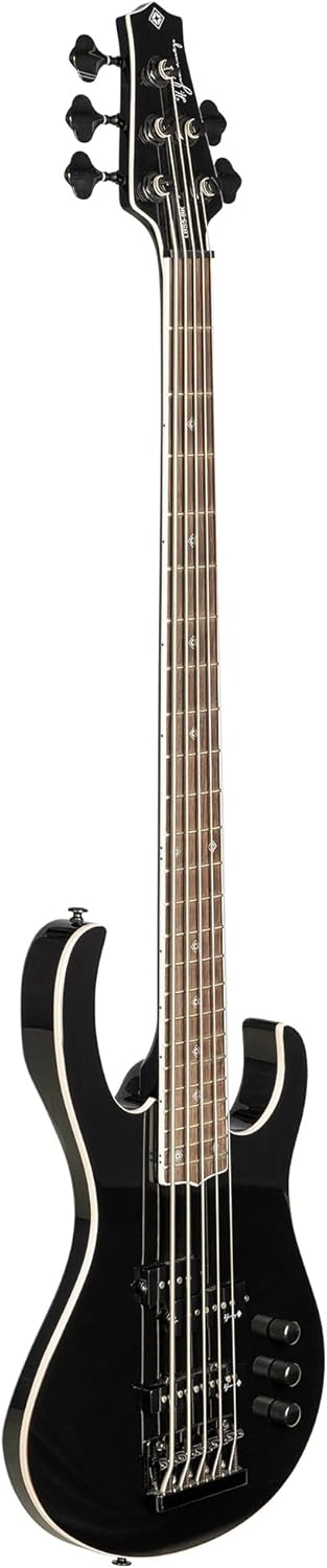H. Jimenez 5 String Glossy Black Bass Guitar With Deluxe Padded Gig Bag (LBS5-BK)