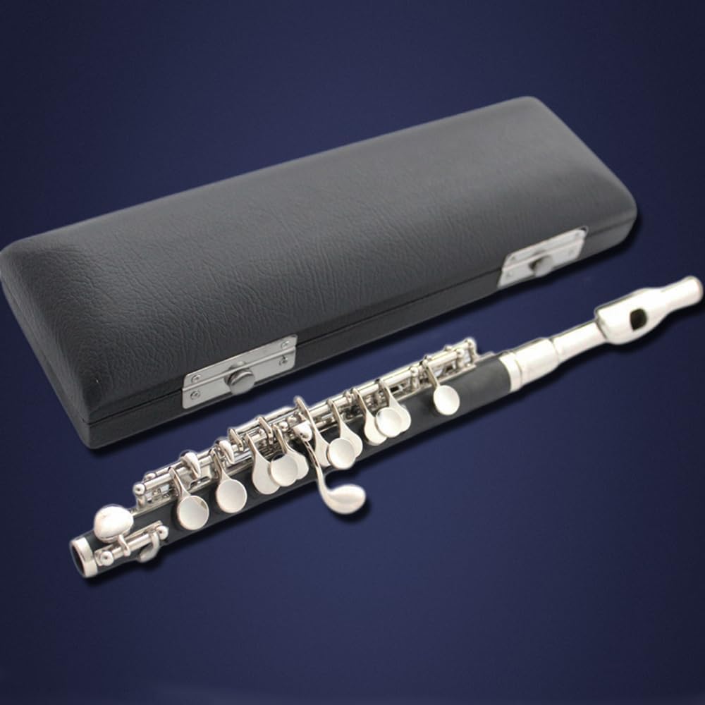 C-key Bakelite White Copper Tube And Silver-plated Professional Band Plays Piccolo Instruments, With Luggage And Maintenance Set.