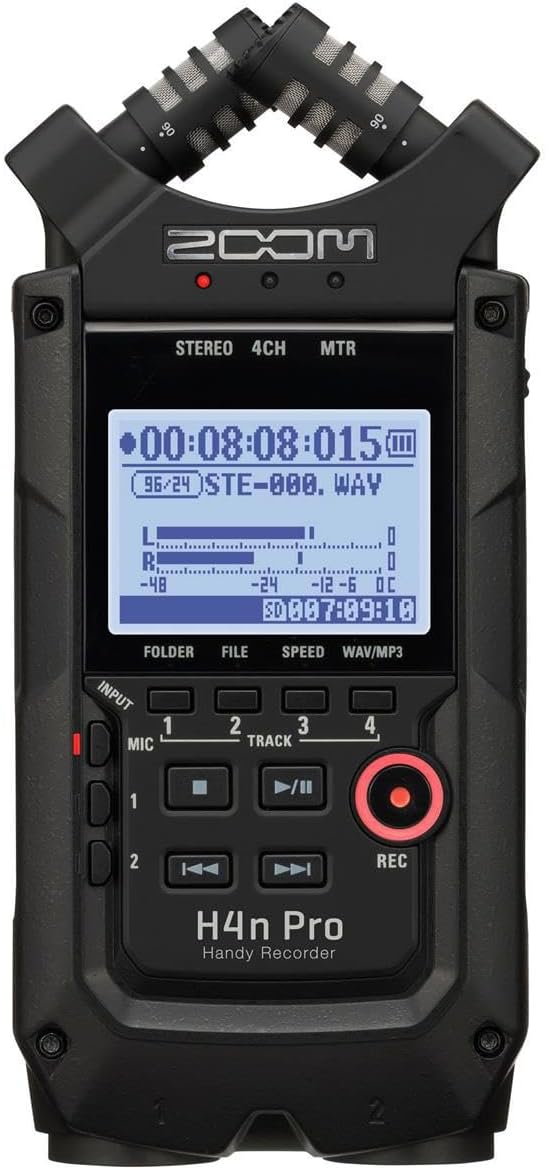 Sennheiser MKH416-P48U3 Condenser Super-Cardioid Shotgun Microphone With Zoom H4N PRO Digital Recorder, Right Angle XLR Cable for Camera Mic Kit