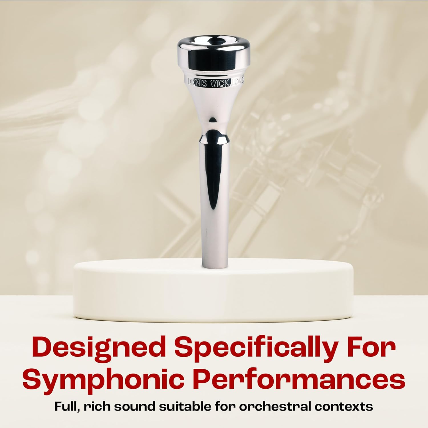 Denis Wick Classic Trumpet Mouthpiece, Silver Plated, 5882-3C - Barrel Backbore to Enhance Your Performance with a Clear Superior Sound, Precision, Response & Comfort - 16.75 x 5.05 x 3.7mm