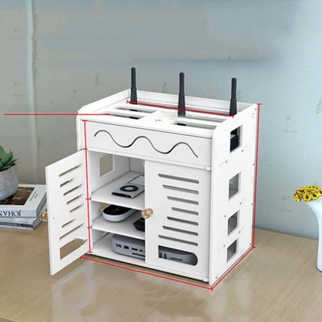 Cord Organizer Box, Living Room Decorative Box, WiFi Router Storage Box, Household Cable Management Boxes, Router Decorative Box (Size : S)