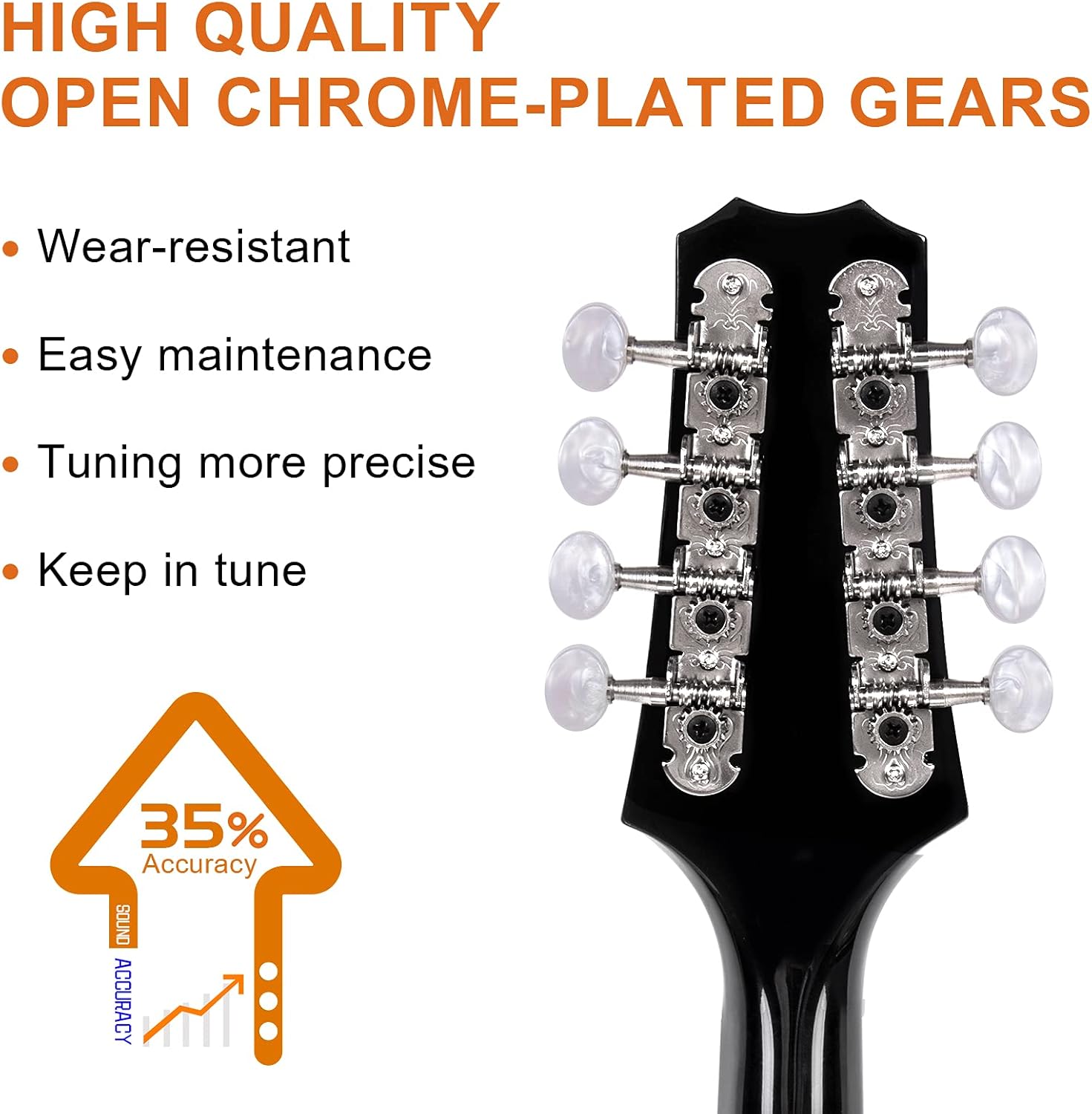 Mandolin,Kmise A style Mandolins Instruments 8 String Spruce Musical Instrument with Tuner Strings Gig Bag Strap Picks for Adults Beginner