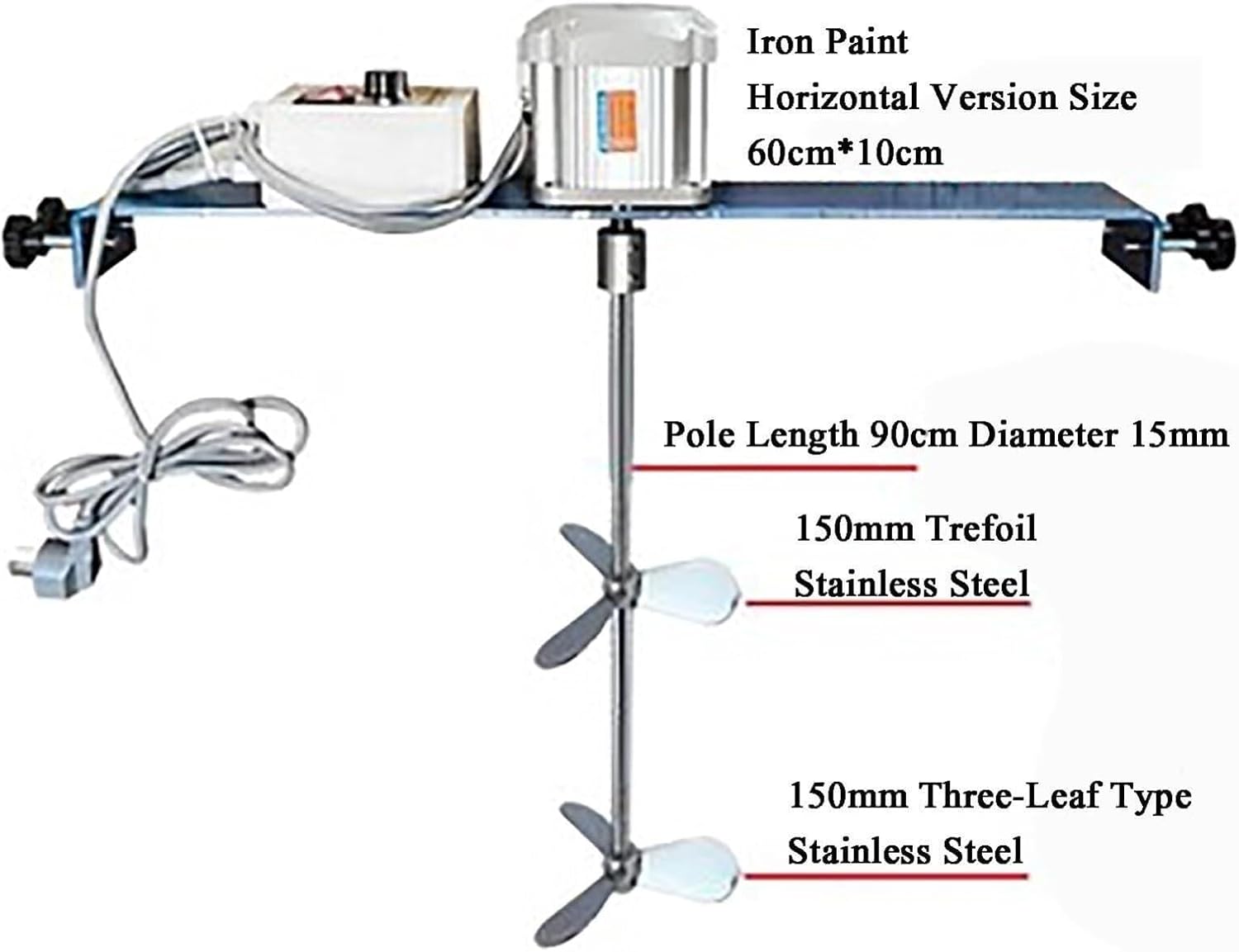 Ink Coating Mixing Tool, Electric Tank Barrel Paint Stirring Machine, Adjustable Speed, Low Noise, for Paint Coating Materials