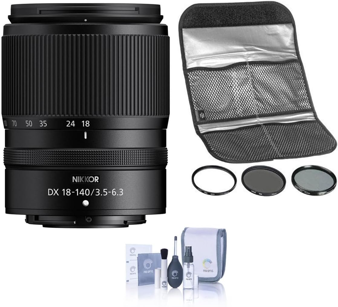 Nikon NIKKOR Z DX 18-140mm f/3.5-6.3 VR Lens, Bundle with Hoya 62mm Digital Filter Kit II, Cleaning Kit