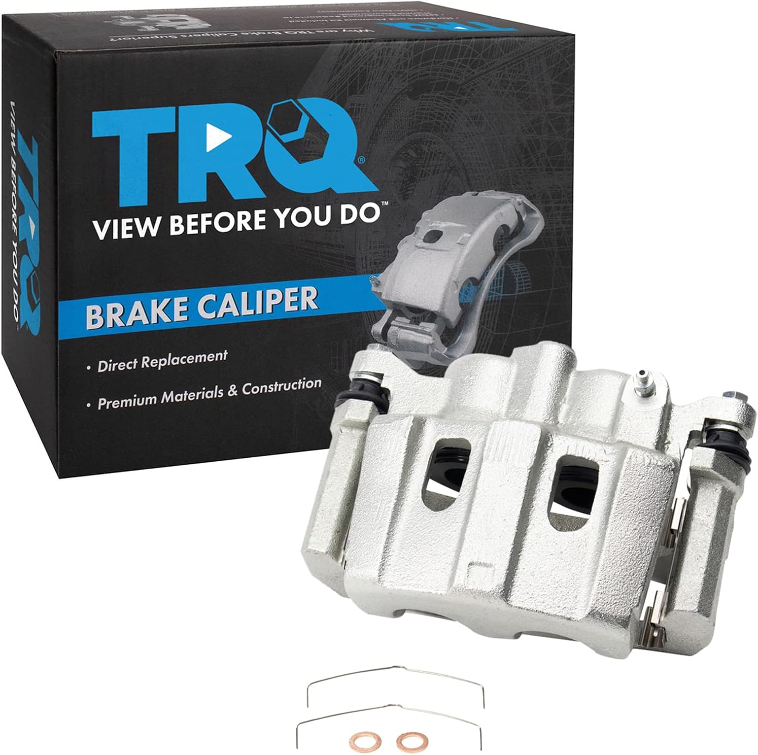 TRQ Front Right Brake Caliper w/Bracket Passenger Side Compatible with 2009-2015 Toyota Venza