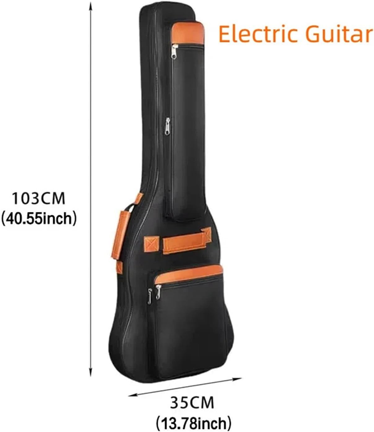 Guitar bag Oxford Waterproof Electric Guitar Bag 10mm Cotton Padded Backpack Soft Case Dustproof BASS Cover(Black Electric guitar bag)