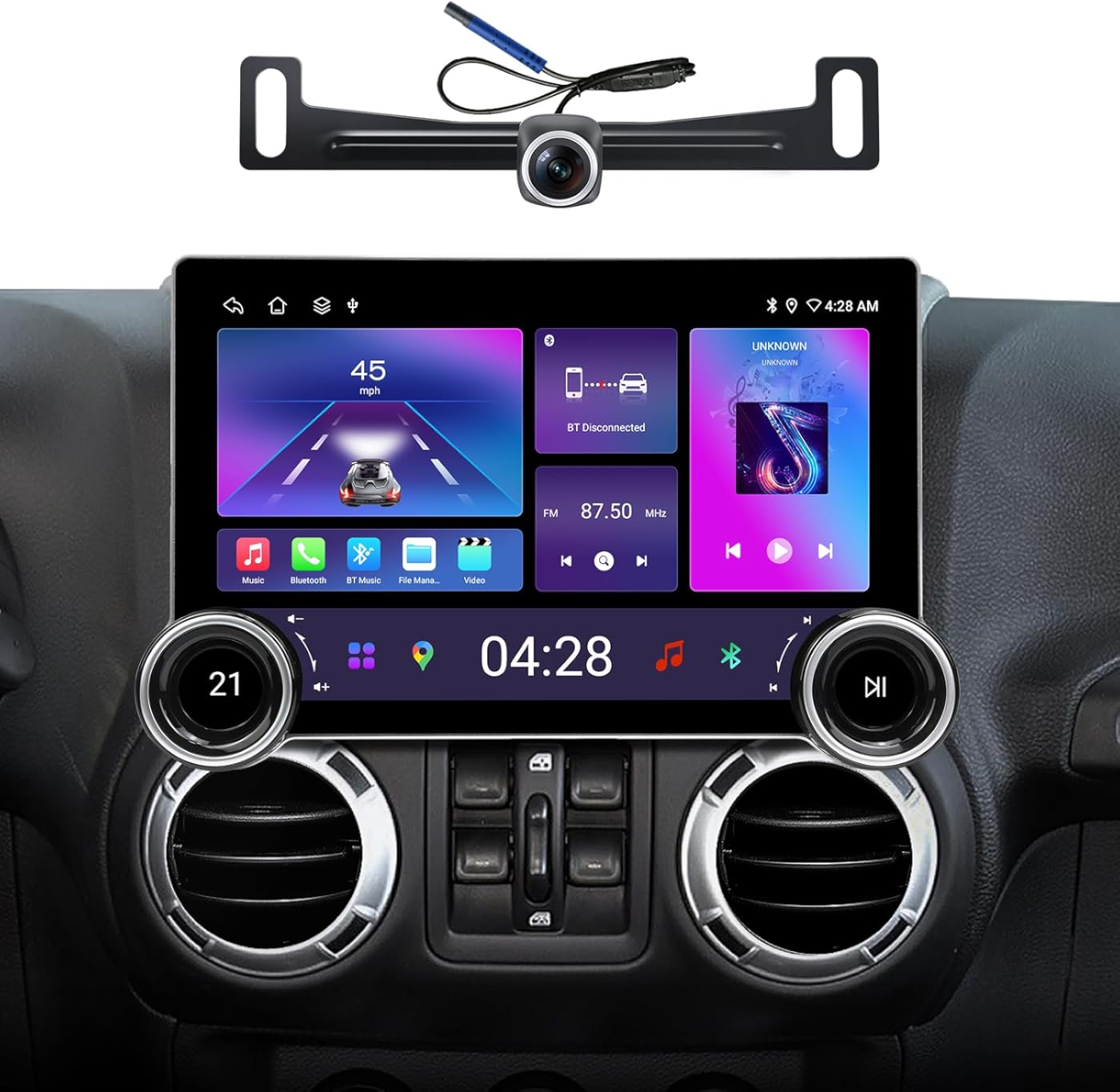for Jeep Wrangler Radio (JK) /Dodge Ram 2009-2012 Car Stereo Upgrade| Wireless CarPlay Android Auto| 11.5