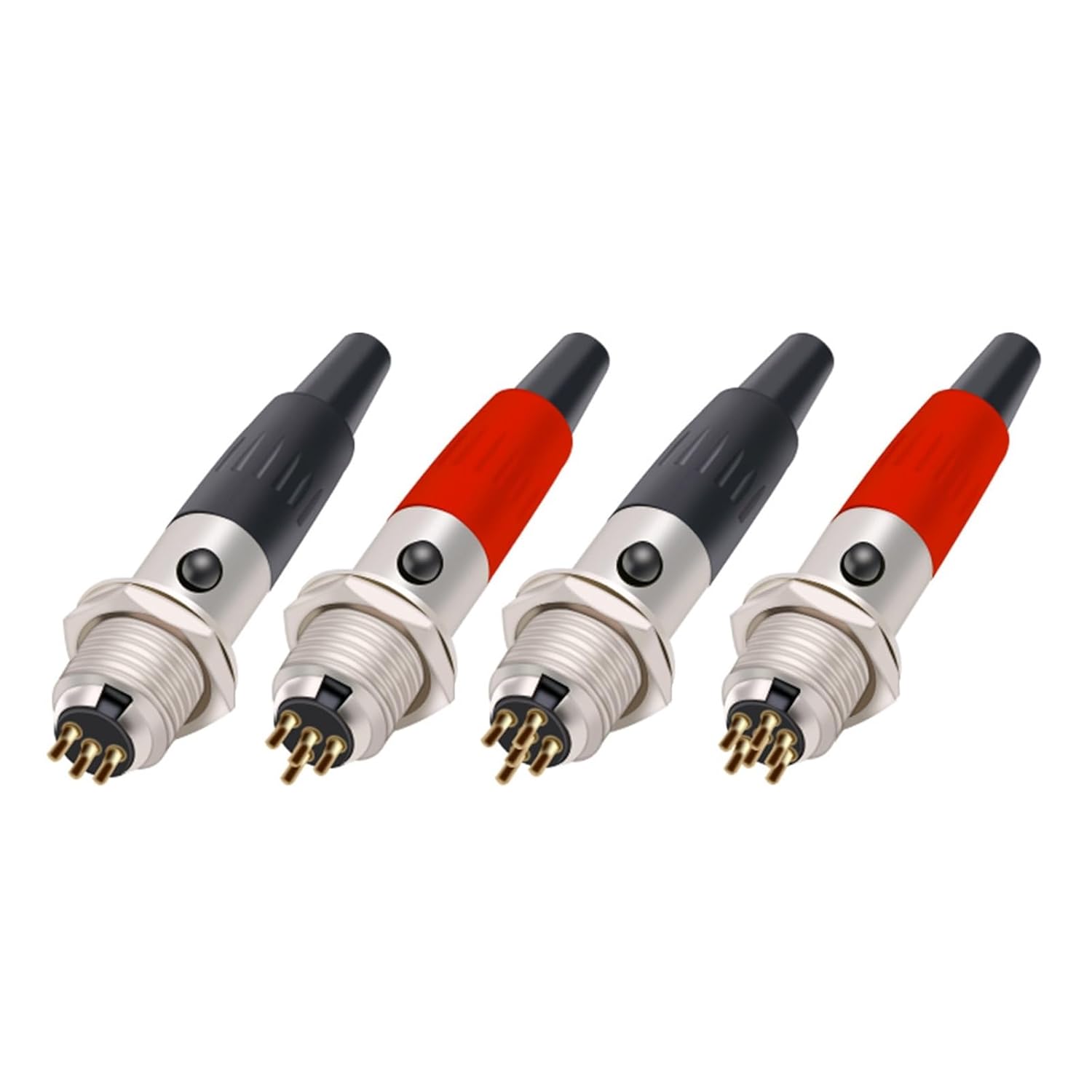 10Sets/lot Mini XLR 3 4 5 6 Pin Female Plug+ Male Socket Small XLR Audio Microphone MIC Adapter Soldering Wire Connector (Color : 10xM 10xF 6P-01)