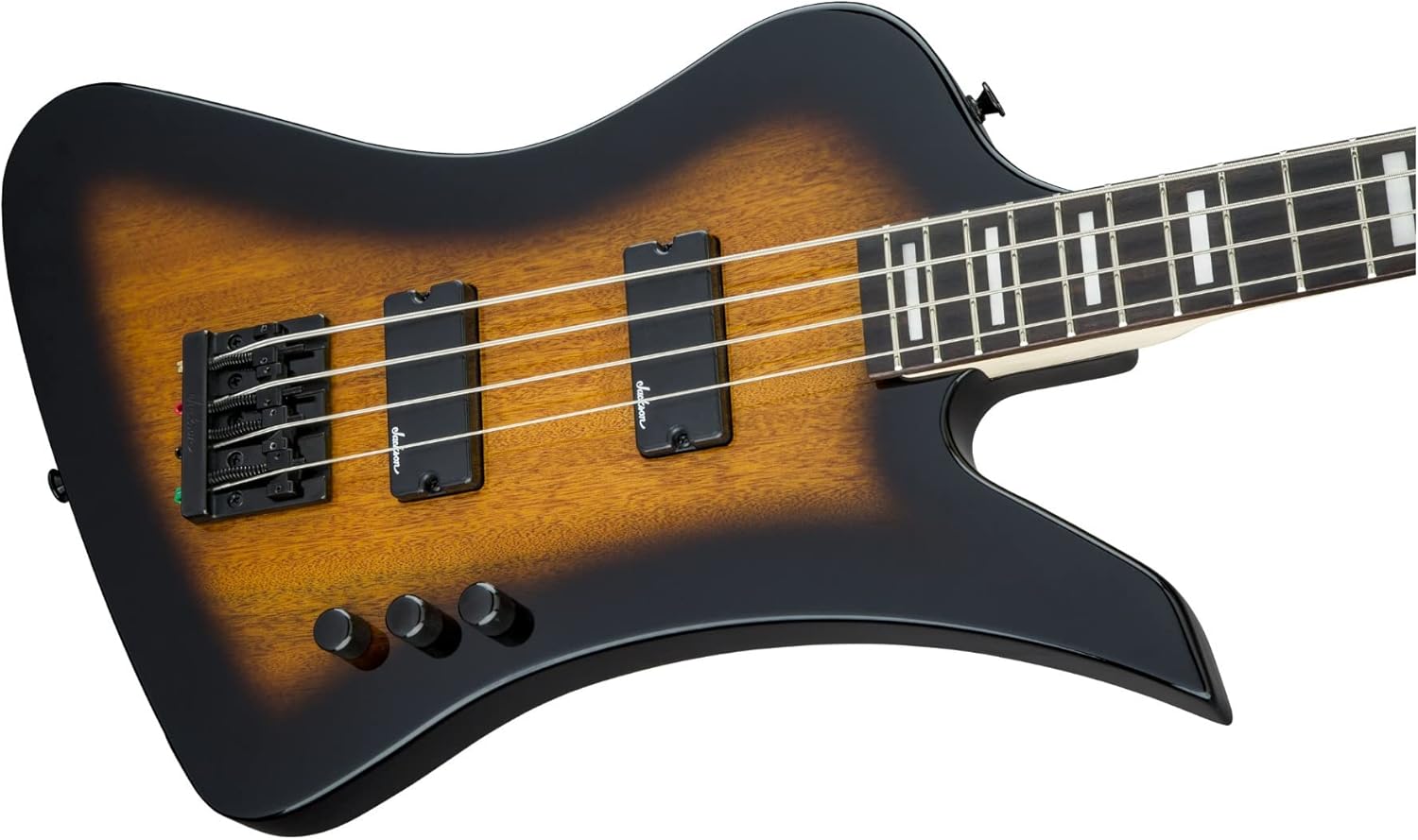 Jackson JS Series Kelly Bird Bass JS2, Tobacco Burst, Amaranth Fingerboard