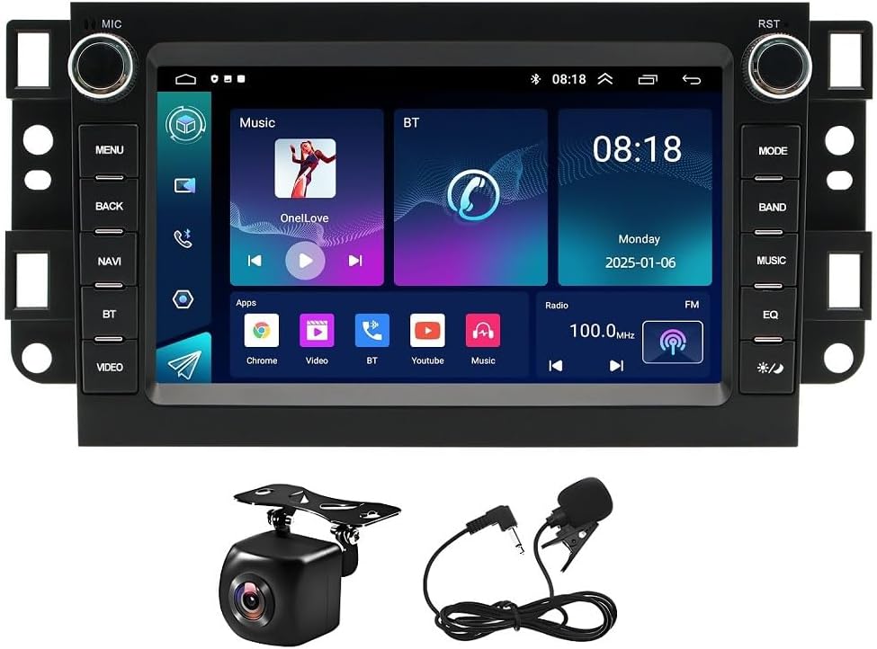 Android 14 Car Stereo for Chevrolet Captiva 2006-2011 7 Inch Touchscreen 2G+32G Car Radio GPS Navigation Head Unit with Carplay & Android Auto Bluetooth WiFi FM/RDS Backup Camera Mirror Link SWC