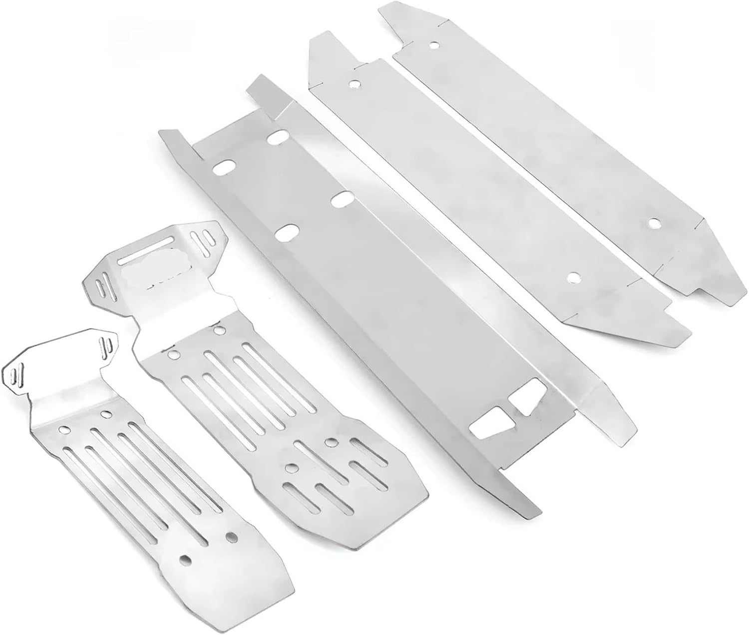 RC Car Parts Compatible with Traxxas for XRT 1/6 RC Truck Car Upgrade Parts 5pcs Stainless Steel Front and Rear for Chassis Armor Skid Plate Protector