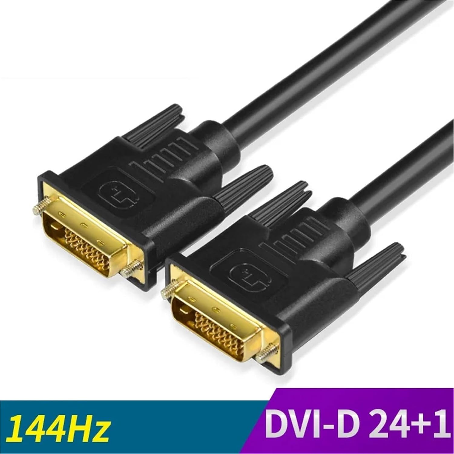 DVI Cable DVI-D 24+1 pin 1080P@144HZ 2K@60HZ Male to Male DVI to DVI Cable for Projector Laptop DVD HDTV Xbox 1.5m/3m/5m/8m(1.5m)