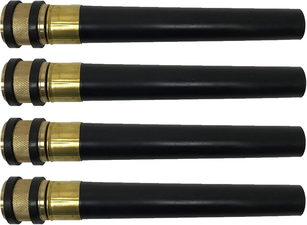 Hi-Tech Adjustable Bend & Spray Water Hose Nozzle – Heavy-Duty, Leak-Proof Nozzles for Car Washing and Lawn Care (4 Pack)