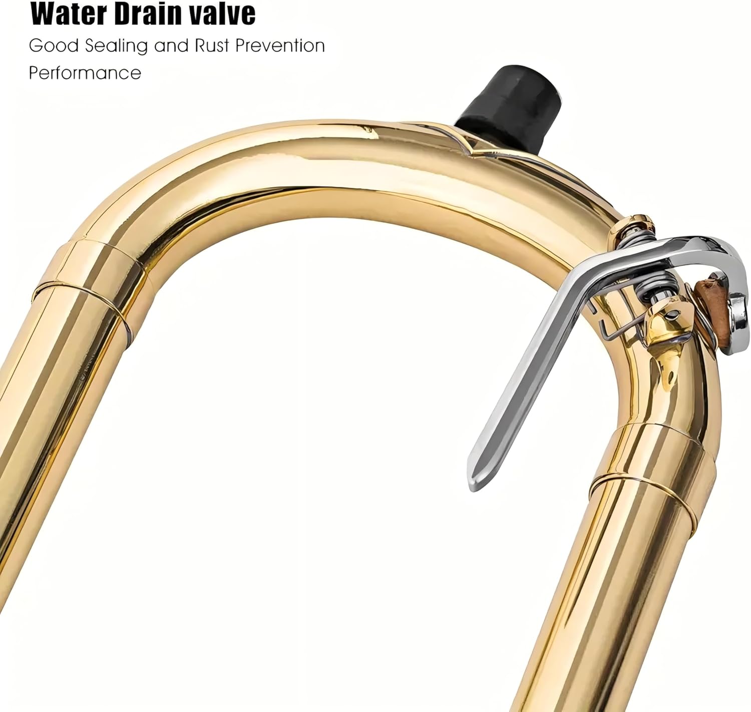 Bb Tenor Slide Trombone for Students Beginners, B Flat Brass Plated Trombone Instrument with Hard Case Mouthpiece White Gloves and Cleaning Kit (Gold)