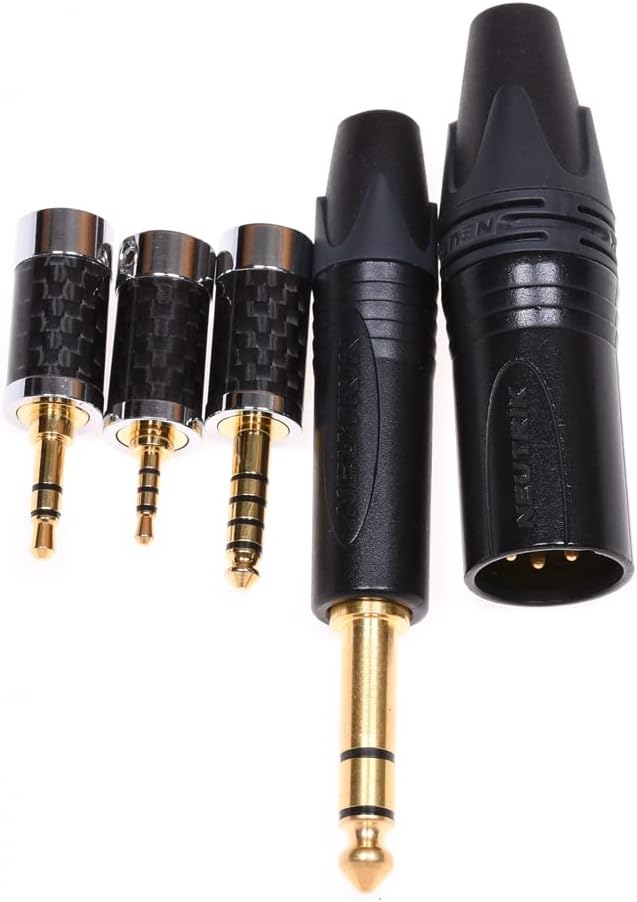 Dual 3.5mm 16 Cores Silver Plated HiFi Cable for Hifiman Arya HE1000se HE5se HE6se HE4xx Denon AH-D7200 AH-D9200 Headphone Upgrade Cable Extension (8FT, 4Pin XLR Male)